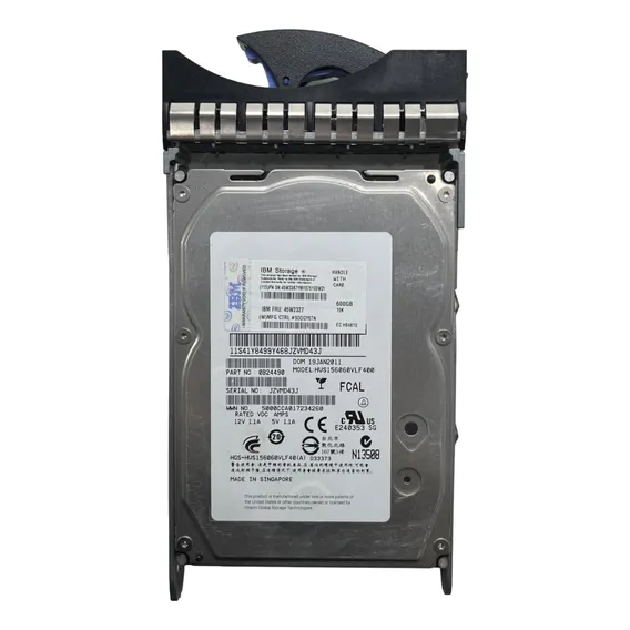 Hd Ibm 600gb 15k 3,5 Sas 4gb 45w2327 45w2349 45w3387 (com Gaveta) @ Cor Prateado Foto 1