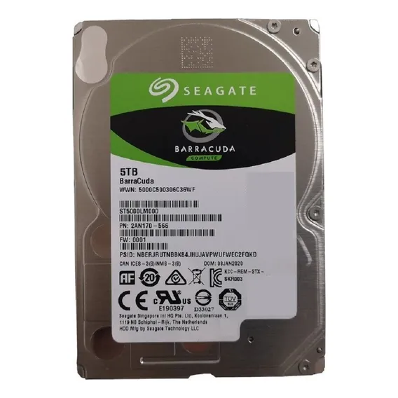 Hd Interno 15mm Seagate Barracuda 5tb St5000lm000 Cor Prateado Foto 1