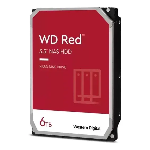 Hd Nas Wd 6tb Red Plus Sata 6gbps 5640rpm 256mb 3,5 Western Digital - Wd60efpx Foto 1