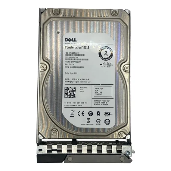 Hd Sas 3tb 3,5 7.2k Servidor Dell Enterprise 091k8t Cor Prateado Foto 1