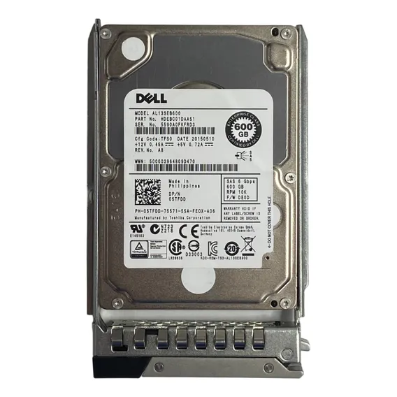 Hd Sas Dell 05tfdd 5tfdd 600gb 10k Sas 6gbps 2.5 Foto 1