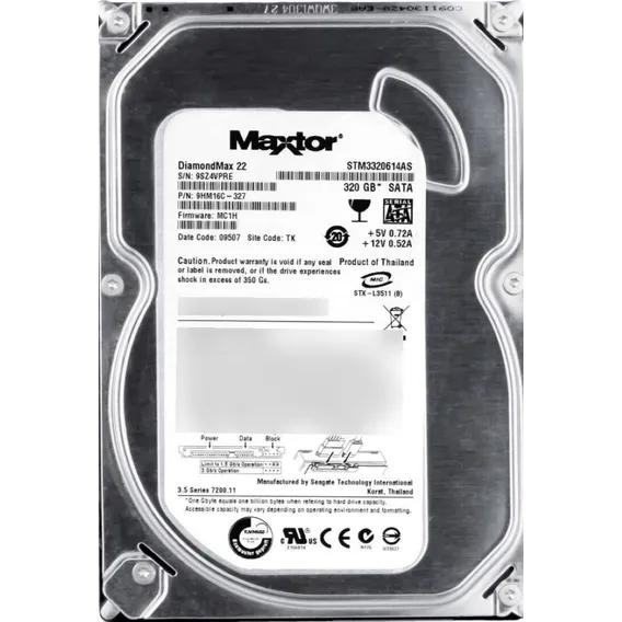 Hd Sata Maxtor 320gb 3.5 Stm3320614as Cor Prateado Foto 1