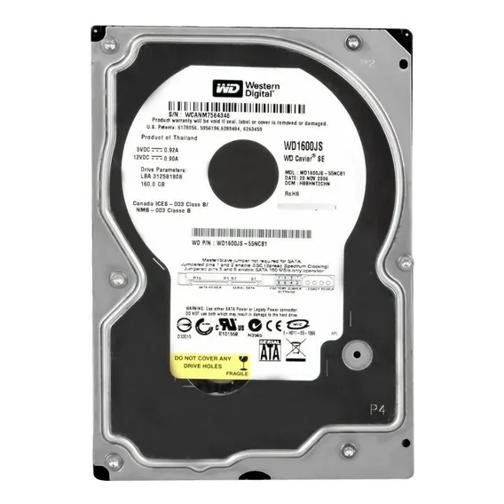 Hd Sata Western Digital Caviar Wd1600js 160gb Cor Prateado Foto 1