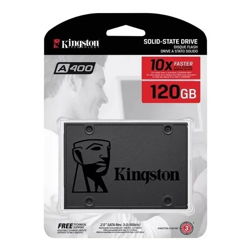 Hd Ssd Kingston A400 120gb Sata 3 Sa400s37/120g C/ Nota Nf-e Cor Preto Foto 1