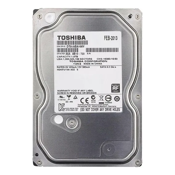 Hd Toshiba, 1tb, Sata 3, 5700rpm 3,5 - Dt01aba100v Toshiba Foto 1