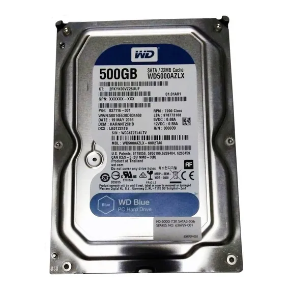 Hd Wd 500gb Wd5000azlx Sata Para Pc Desktop 32mb Cache Cor Wd Blue Foto 1