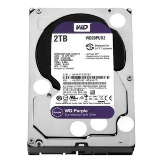Hd Wd Purple Surveillance, 2tb, 3.5, Sata - Wd20purz Foto 1