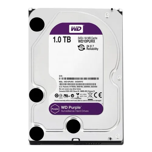 Hd Wd Western Digital Purple 1TB Roxo WD10PURX Foto 1