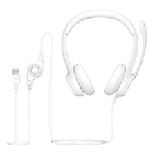 Headset com fio USB Logitech H390 Branco Foto mini 2
