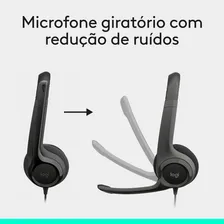 Headset com fio USB Logitech H390 Preto Foto mini  3