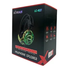 Headset Fone Gamer Pro Camuflado Com Microfone Led Lc827 Cor Verde Foto mini 4
