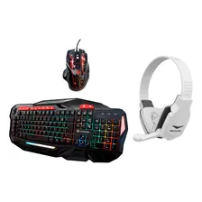 Headset Gamer Mouse Com Fio Teclado Semi Mecânico Rgb Foto  mini 1