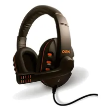 Headset Gamer Oex Hs200 Preto E Laranja C/ Microfone Gaming Foto  mini 1