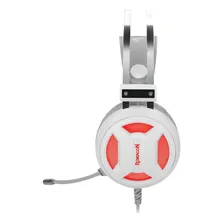 Headset Gamer Redragon Minos Overear 7.1 Surround Usb Branco Luz Vermelho Foto mini 2