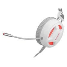 Headset Gamer Redragon Minos Overear 7.1 Surround Usb Branco Luz Vermelho Foto mini 4