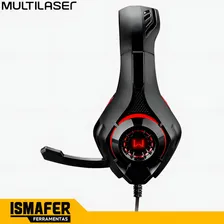 Headset Gamer Warrior Rama Ph219 P3+usb Adaptador P2 Led Cor Vermelho Foto mini  2