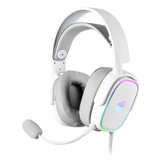 Headset Gamer Zion Virtual Oex Hs415 Surround 7.1 Branco Foto 1