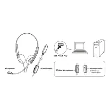 Headset Genius Hs-220u Com Fio Cabo 1,8m - Foto mini  2