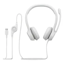 Headset Logitech H390 Usb Controle De Volume Mute Branco Foto mini 2
