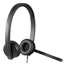 Headset Logitech H570e Stereo Preto Com Fio Usb Foto  mini 1