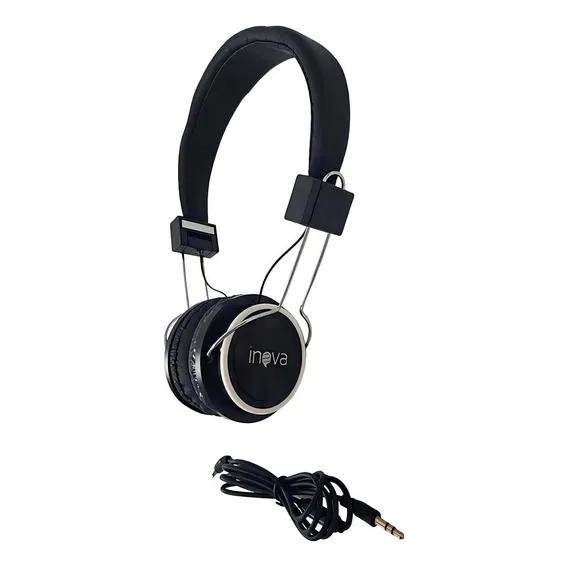 Headset P2 Inova Com Microfone Fon-2123d Fone Ouvido Preto Foto 1