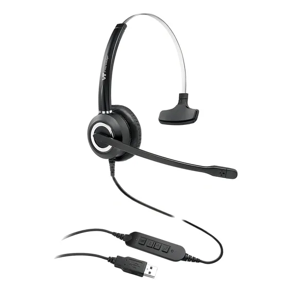 Headset Usb Call Center Premium Com Microfone Flexível Cor Preto Luz Preto Foto 1