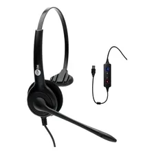 Headset Usb Voip C/ Cancelador De Ruídos Mod. Premium Fp 350 Cor Preto Foto mini 4