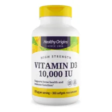 Healthy Origins Vitamina D3 10000 Ui 360 Softgels Foto  mini 1