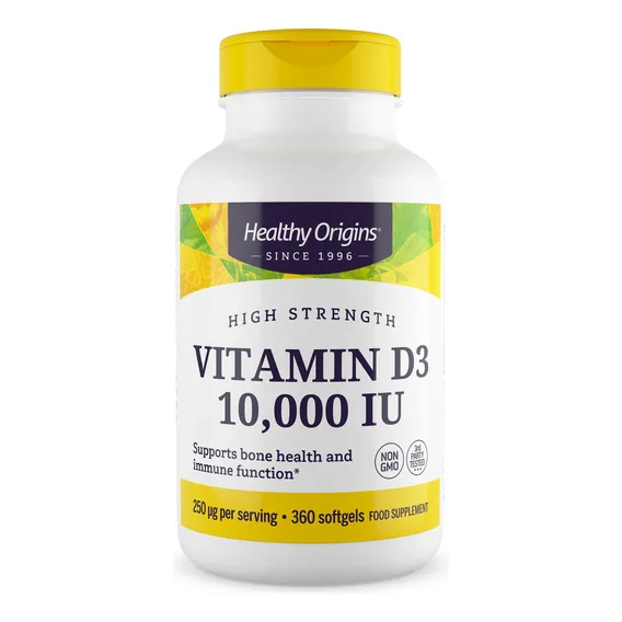 Healthy Origins Vitamina D3 10000 Ui 360 Softgels Foto 1