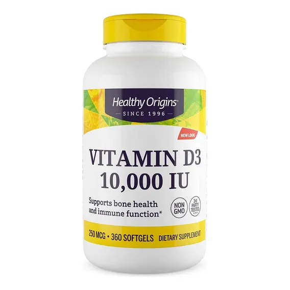 Healthy Origins Vitamina D3 Healthy Origins 10000 Ui 360 Cápsulas Gelatinosas Foto 1