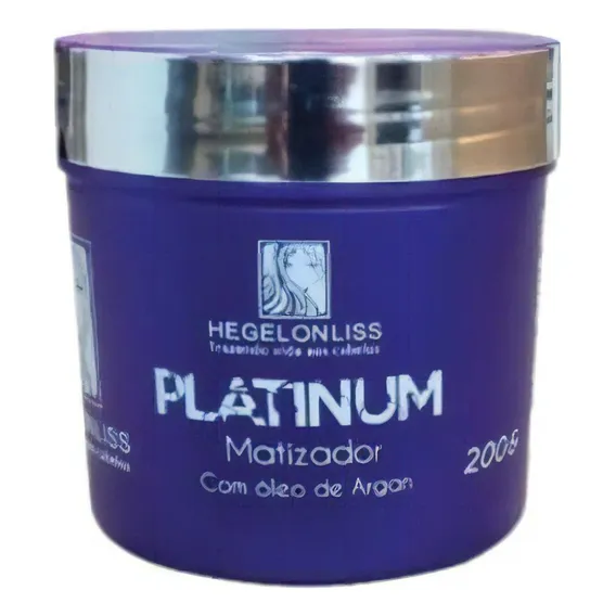 Hegelon Liss Platinum Com Óleo De Argan - Matizador 200g Foto 1