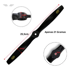 Hélice Mhs Fly 10/7 Glow para aeromodelos com motores .40 .46 e outros cor preto Foto mini 3