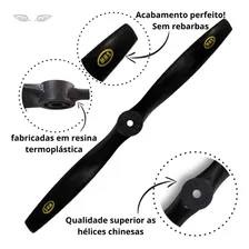 Hélice Mhs Fly 10/7 Glow para aeromodelos com motores .40 .46 e outros cor preto Foto mini 2
