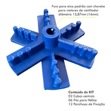 Hélice Ventilador Aviário Granja Industrial 6 Pás Foto mini 3