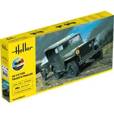 Heller Us 1/4 Ton Truck N Trailer 1/35 57105 Foto mini 1