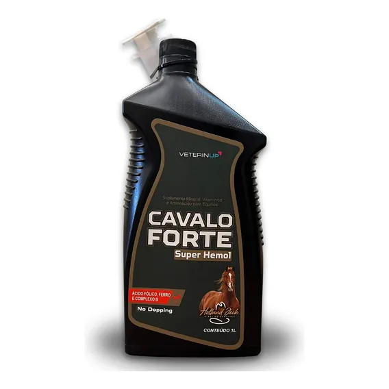 Hemolitan Cavalo Forte 1l Suplemento Liquido Equino Foto 1