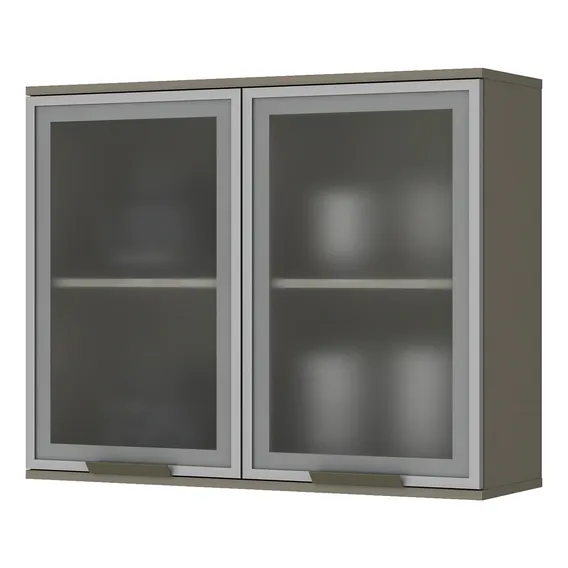 Henn Connect duna C55 armário aéreo 2 portas em vidro 80cm Foto 1