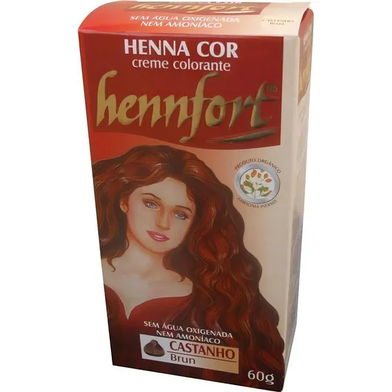 Henna Hennfort Em Creme 60g - Castanho Tom 4 Castanho Foto 1