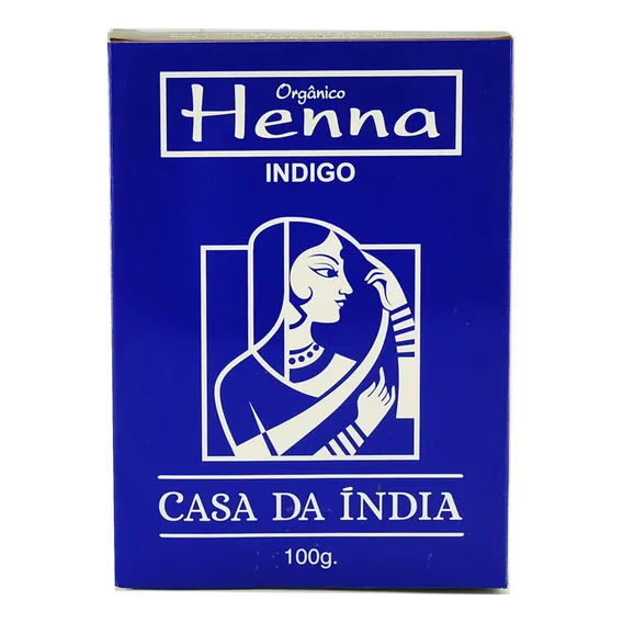 Henna Indiana 100% Indigo Casa Da India 100g Para Cabelo Foto 1