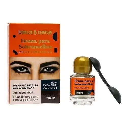 Henna P/ Sobrancelhas Della E Delle 3g Cor Preto Foto 1