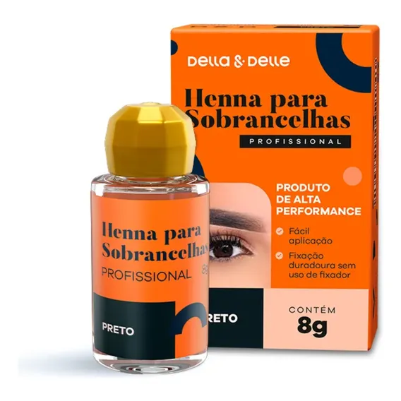 Henna Para Sobrancelha 8g - Della E Delle Cor Preto Foto 1