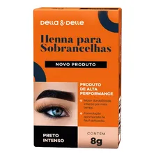 Henna Para Sobrancelhas Della & Delle 8g Cor Preto Intenso Foto mini 1