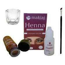 Henna Rena Makiaj Sobrancelha + Pincel Chanfrado + Dappen Foto  mini 1