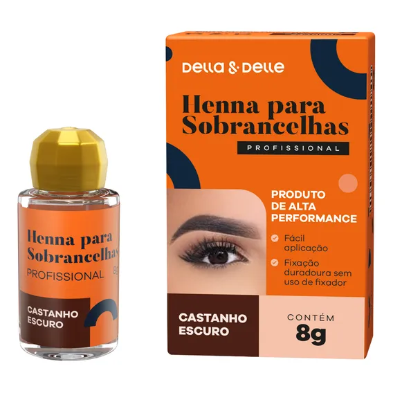 Henna Sobrancelhas Della & Delle 8g Castanho Escuro Foto 1
