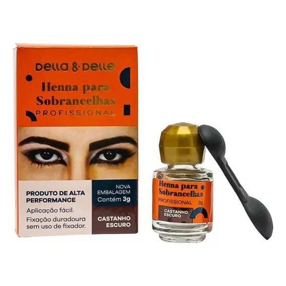 Henna sobrancelhas della e delle 3g cor castanho escuro Foto 1