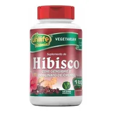 Hibisco Com Gengibre 180 Comprimidos 500mg Unilife Foto mini 1