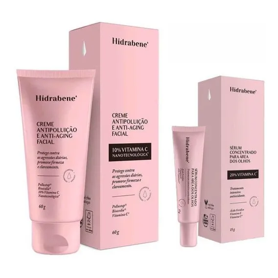 Hidrabene Creme Antipoluição 60g E Sérum Conc. Área Olho15g Foto 1
