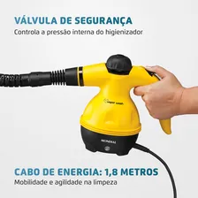 Higienizador Mondial Vapor Wash Hg-01 Cor Amarelo Foto mini  3
