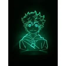 Hinata Shoyo, Luminária Led 3d, Anime, 16 Cores Estrutura Preto 127/220v Foto mini  2