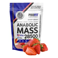Hipercalórico Anabolic Mass 28500 3kg Profit Labs Sabor Morango Foto mini 4
